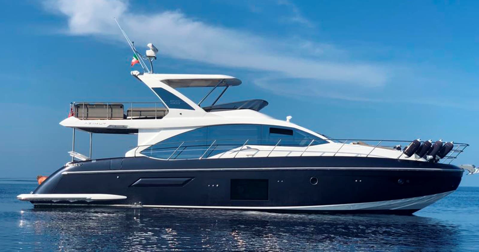 AZIMUT 55 — 2018 · 55.45' · 4 Cabins · Pre-Owned